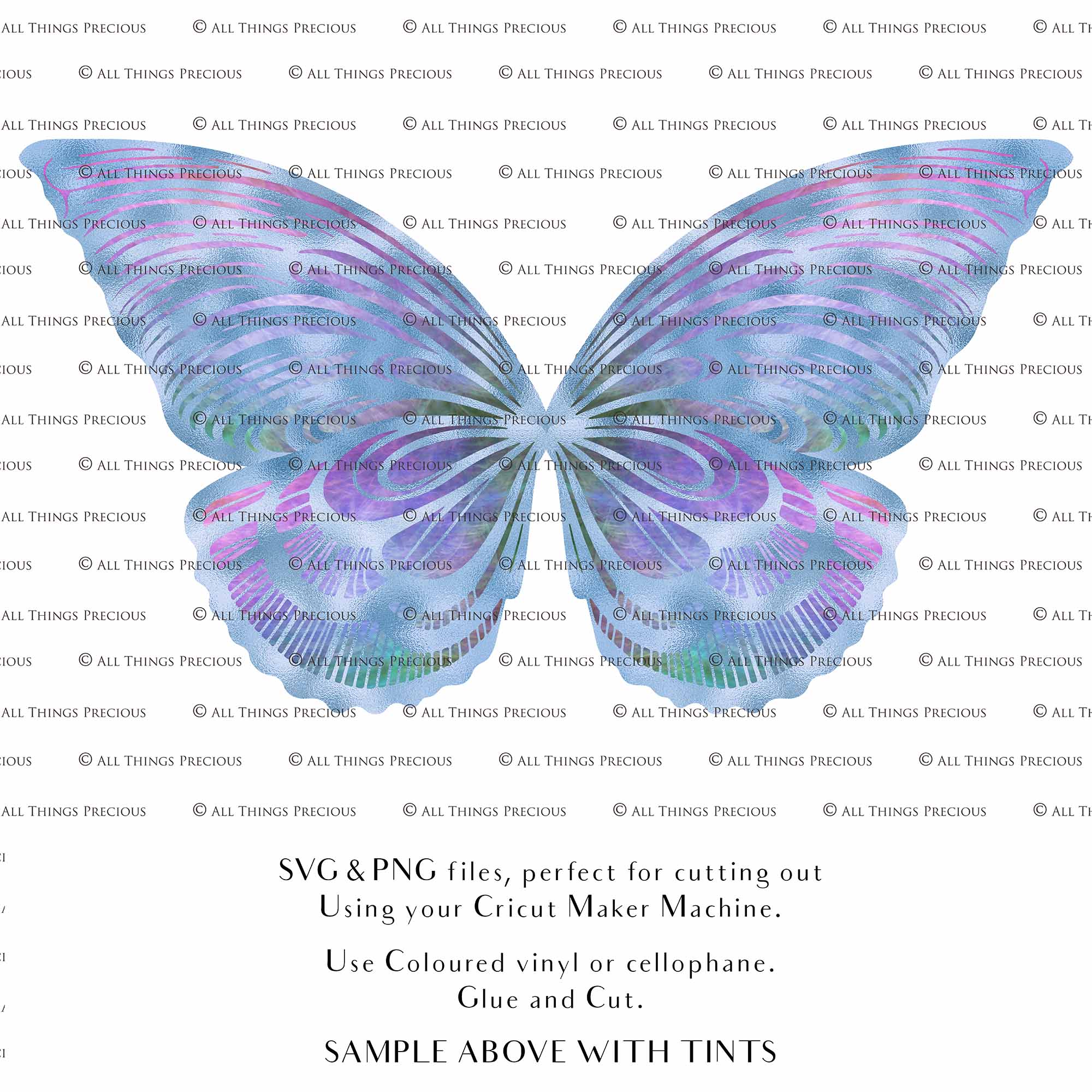 SVG & PNG Fairy Wing files for Cricut or Silhouette Cameo Cutting Machine. To create wearable fairy wings, in adult or children sizes. Simply load the design into design space for Cricut, re size and you are set to go!  These are Individual Wing Pieces, for you to cut and assemble. This is a DIGITAL product.
